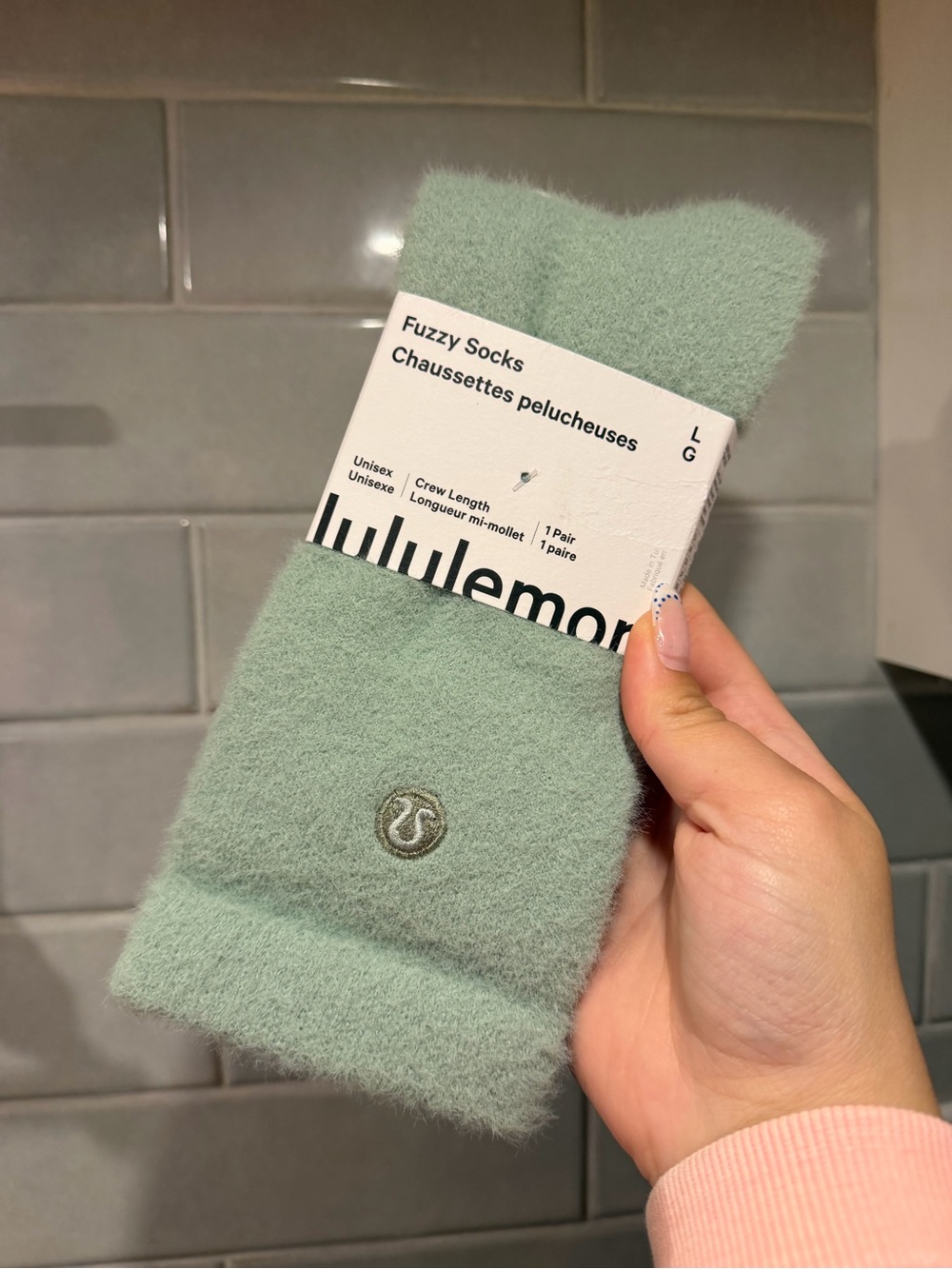 lululemon athletica Fuzzy Crew Socks in Sage
